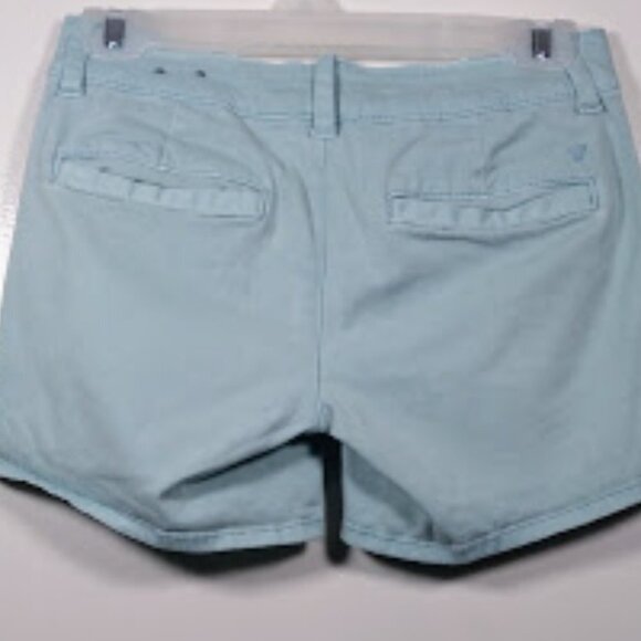 American Eagle Womens MIDI Short Shorts Size 2 Twill Super Stretch Blue - Picture 4 of 13